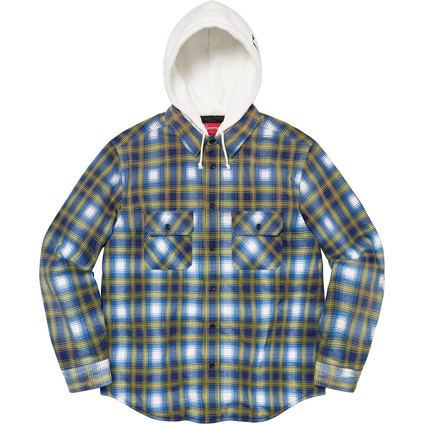 Hooded Flannel Zip Up Shirt view 3
